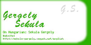 gergely sekula business card